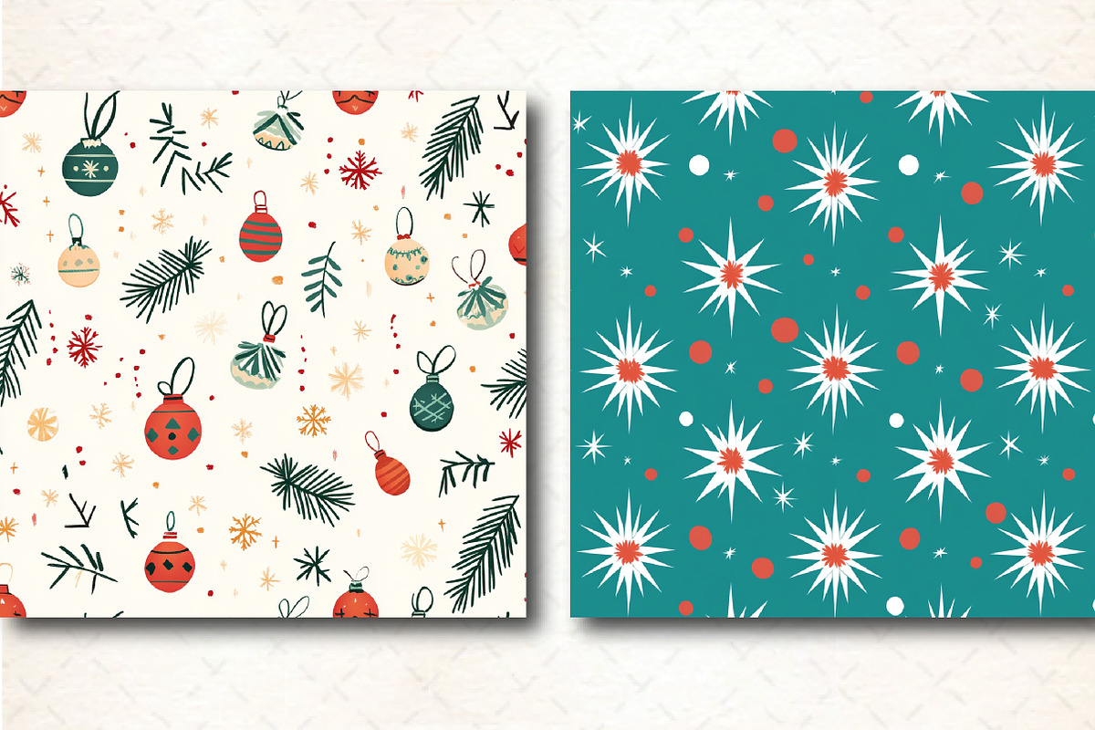 Minimalist Retro Christmas Patterns, a Pattern Graphic by DreamCafeArt (Photo 5 of 6)