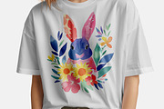 10 Floral Easter Bunny Silhouettes, a Seasonal Illustration by DesignRocket (Thumbnail 1 of 7)