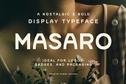 Masaro Nostalgic Display, a Sans Serif Font by Daniel Neuman (Thumbnail 1 of 10)