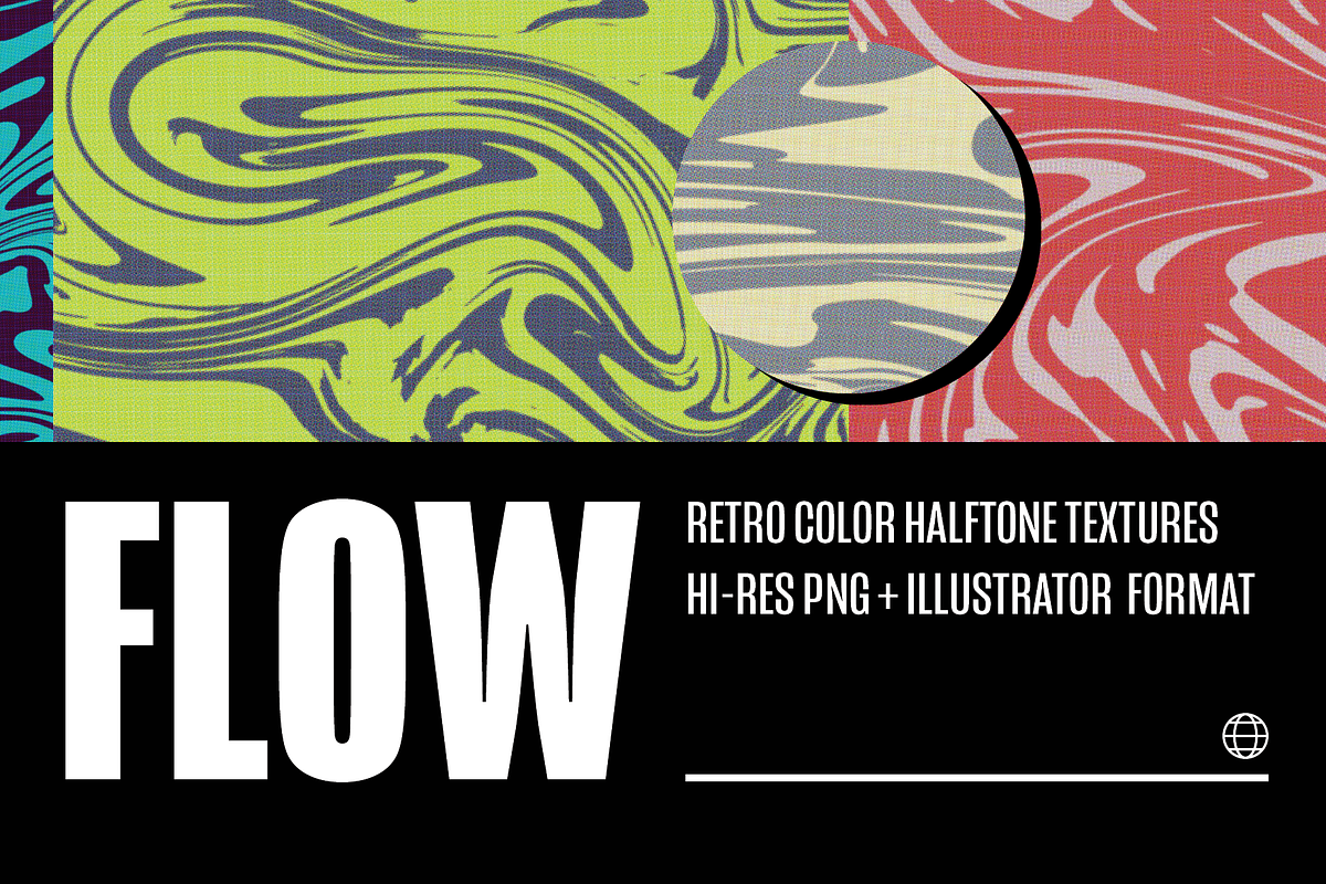 Flow Retro Color Halftones, a Texture Graphic by The Fake PNG (Photo 1 of 6)