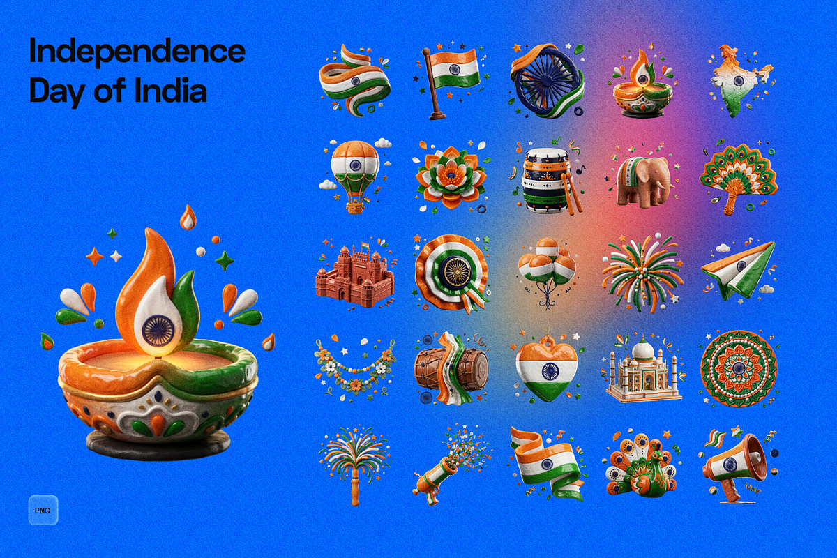 3D Independence Day of India, an Object Graphic by Pengedar Seni (Photo 1 of 3)