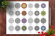 Mandala Vector Ornaments Bundle, a Decorative Illustration by pixaroma (Thumbnail 33 of 43)