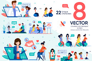 Courses for Pregnant Vector Scenes, an Education Illustration by PavelVinnik (Thumbnail 1 of 2)