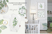 Watercolor EUCALYPTUS Greenery plant, a Decorative Illustration by AnnaTkachi (Thumbnail 3 of 11)