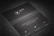 Black Minimal Business Card, a Business Card Template by Verazo (Thumbnail 1 of 3)