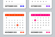 Web Calendar Template 2025, an UI Kit Template by ContestDesign (Thumbnail 7 of 7)
