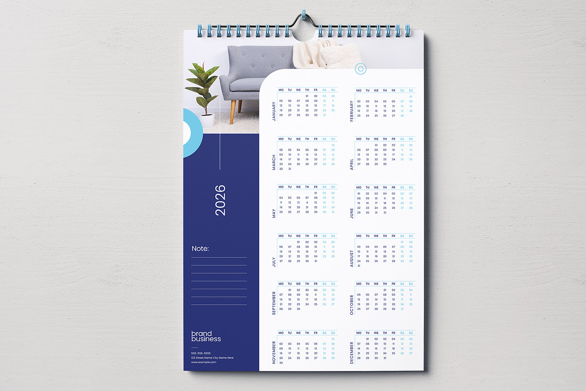 Canva Calendar 2026, a Stationery Template by Pixelpick (Photo 2 of 2)
