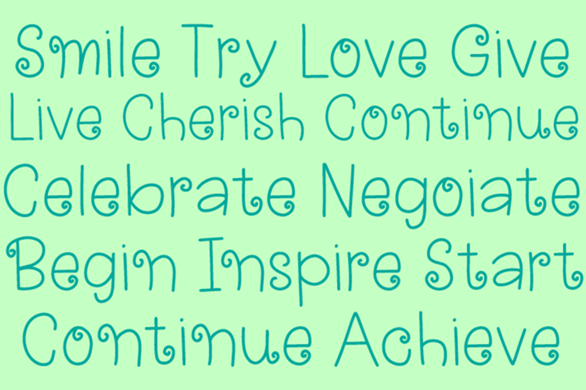 Bubbles, a Serif Font by Carrtoonz (Photo 3 of 4)