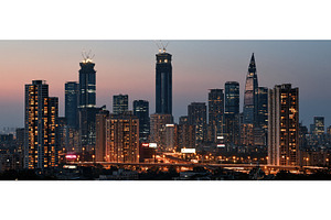 Mumbai Skyline at Twilight With, an Architecture Photo by piter.goskov