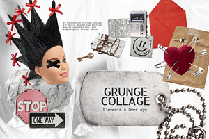 Grunge Collage Elements & Overlays