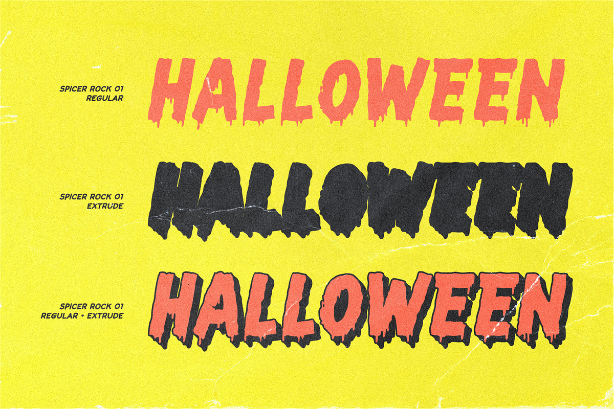 Spicer Rock Horror Font Collection, a Sans Serif Font by 24Design Studios (Photo 9 of 10)