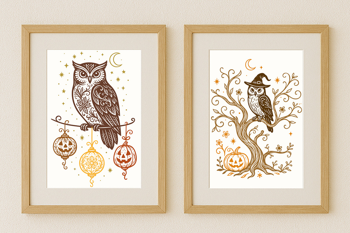 Mystic Autumn Halloween Ornaments, an Object Graphic by Christine Krahl (Photo 5 of 8)