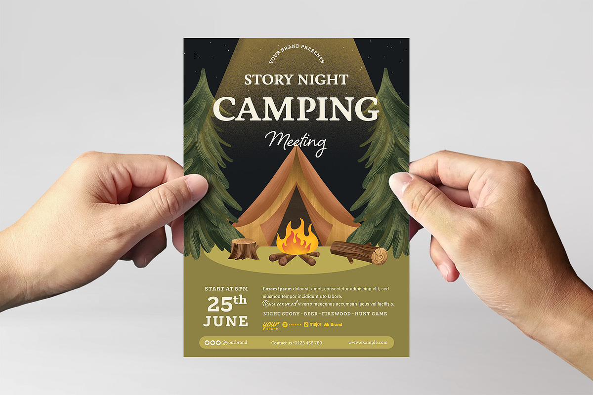 Camping Flyer Template, a Flyer Template by BrandPacks (Photo 4 of 5)