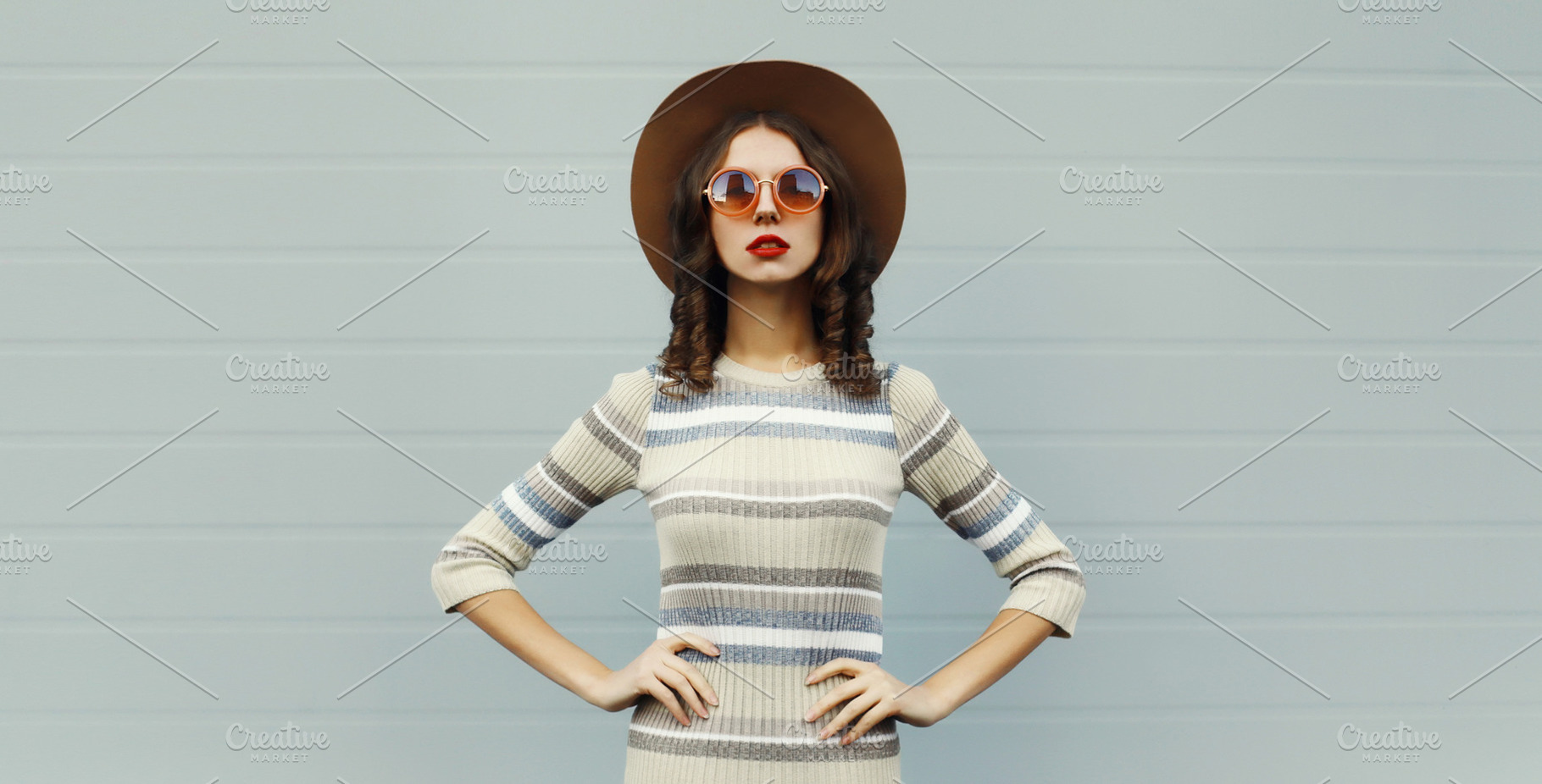Stylish young woman posing in round, a Person Photo by Rohappy