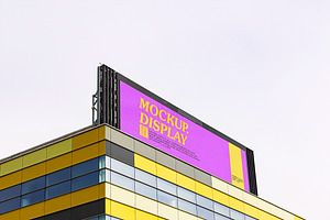 Building Billboard LED Screen Mockup, an Advertising Mockup by smishura