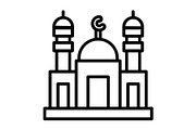 Taza Pir Mosque Line Icon, an Icon by Pexelpy (Thumbnail 1 of 2)