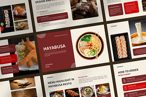 Japanese Restaurant Google Slide, a Presentation Template by FIBRINOSÄ