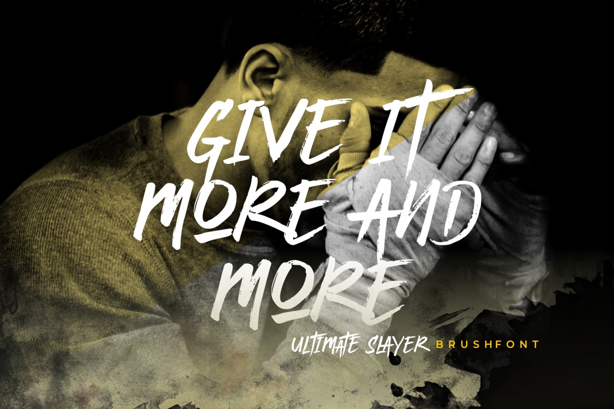 ULTIMATE SLAYER - Handbrush Font preview 6