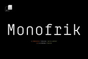 Monofrik Font, a Sans Serif Font by Glyphminds Studios (Thumbnail 1 of 10)