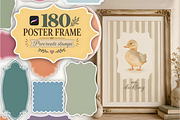 Poster Frame Stamps for Procreate, a Brush Add-On by HopeArtIllustration (Thumbnail 1 of 13)