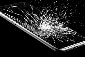 Smartphone with exploding shattered, a Technology Photo by MistyDay