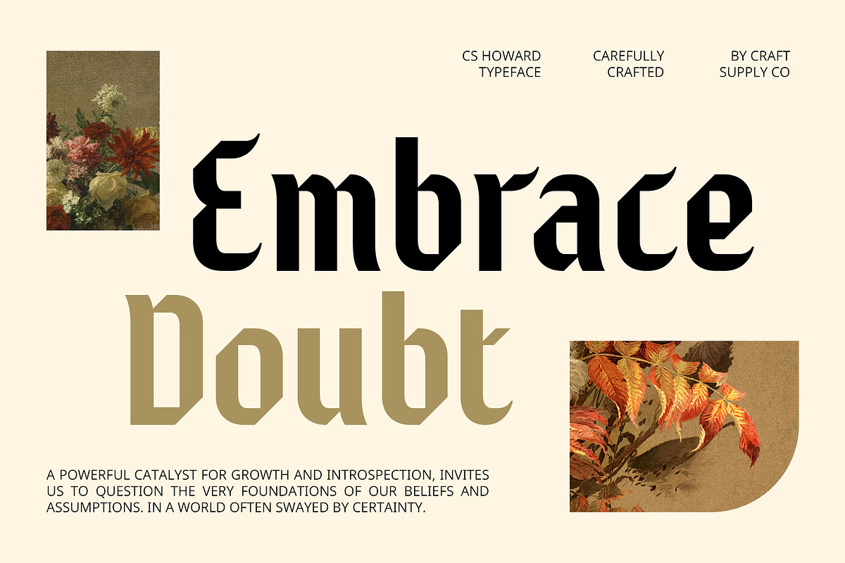 CS Howard – Gothic Font, a Sans Serif Font by Craft Supply Co. (Photo 3 of 8)