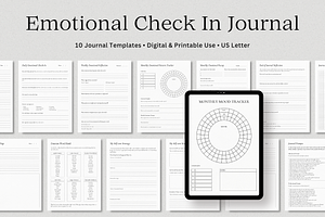 Emotional Check In Journal Bundle, a Templates & Theme by The Chaos Project