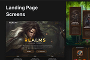 Fantasy | MMORPG Landing Page UI Kit, an UI Kit Template by hiddemaru (Thumbnail 5 of 6)