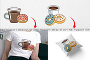 Coffee Donut Clipart, a Graphic by Artnoy (Thumbnail 3 of 5)