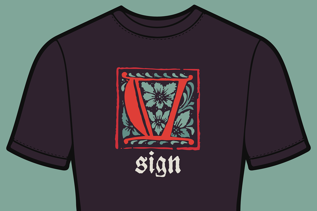 Tractatus Medieval initials font, a Blackletter Font by kaer_shop (Photo 6 of 9)