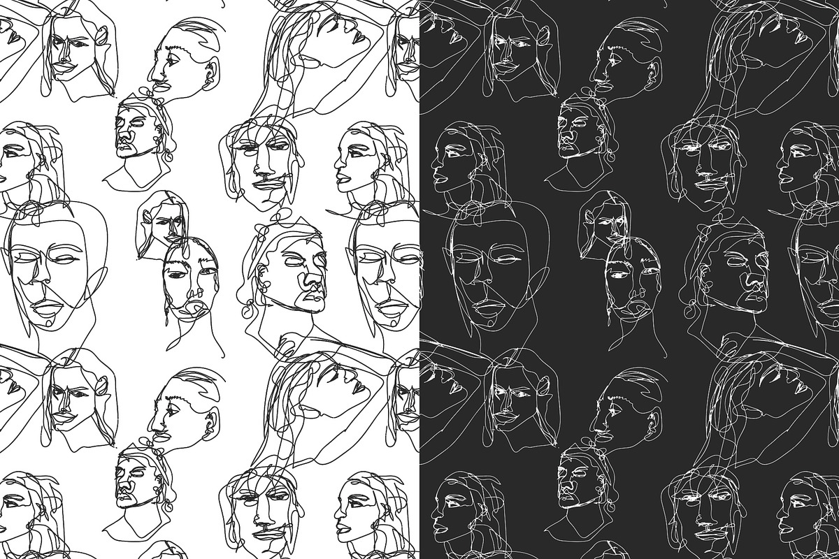 20 B&W hand drawn SEAMLESS PATTERNS, a Pattern Graphic by Studio.lize (Photo 4 of 16)