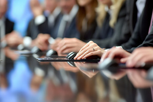 Business professionals engaged in a, a Photo by Iftikhar Alam