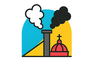 Pollution and industry meet, an Object Illustration by ZinetroN