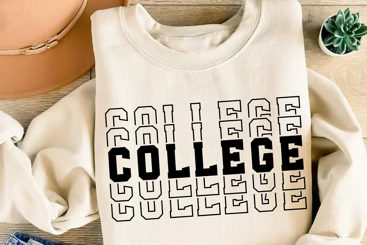 College alphabets with Stacked Font, a Slab Serif Font by MaxArt Foundry (Photo 3 of 10)