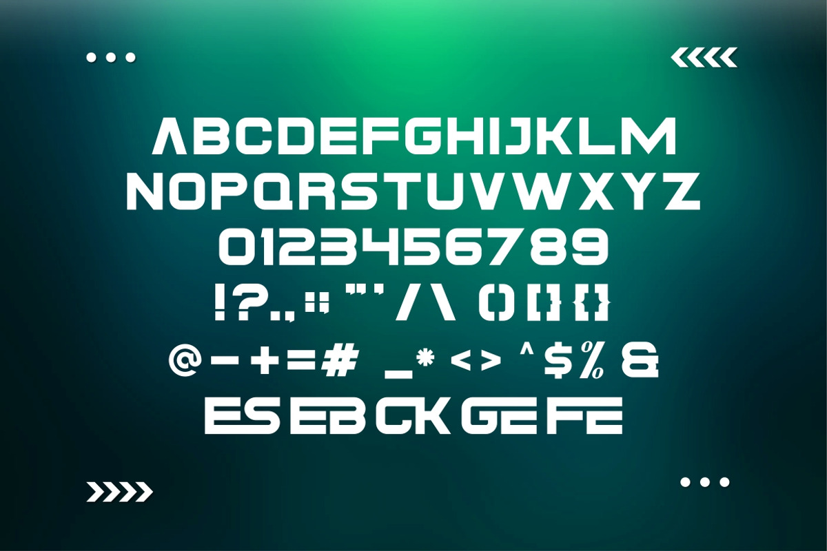 Gebes Modern Techno Font, a Sans Serif Font by alanwarstd (Photo 4 of 5)