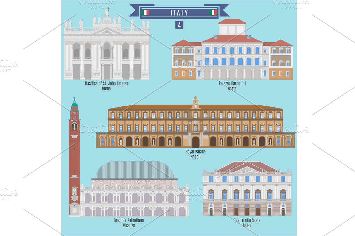 Famous Places in Italy, an Object Graphic by Stoker-13