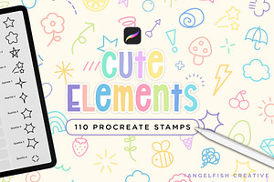 Cute Elements Procreate Stamps