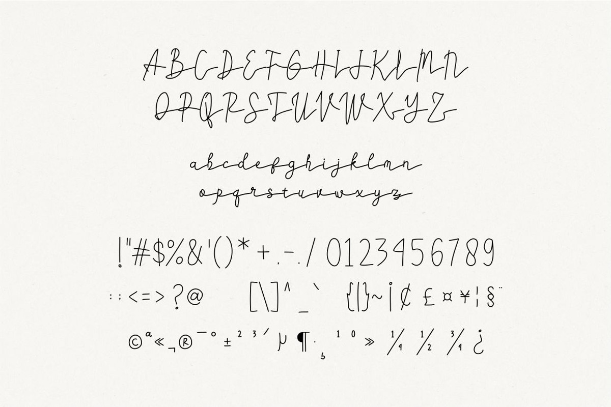 Adelinata script handwritten font, a Script Font by suhadidesign (Photo 8 of 9)