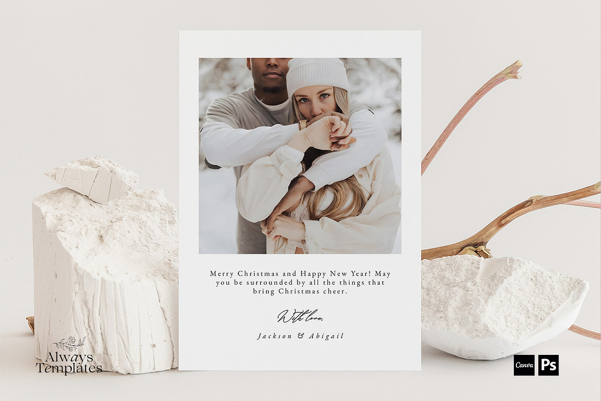 Christmas Card Template CC215, a Card Template by Always Templates (Photo 3 of 3)