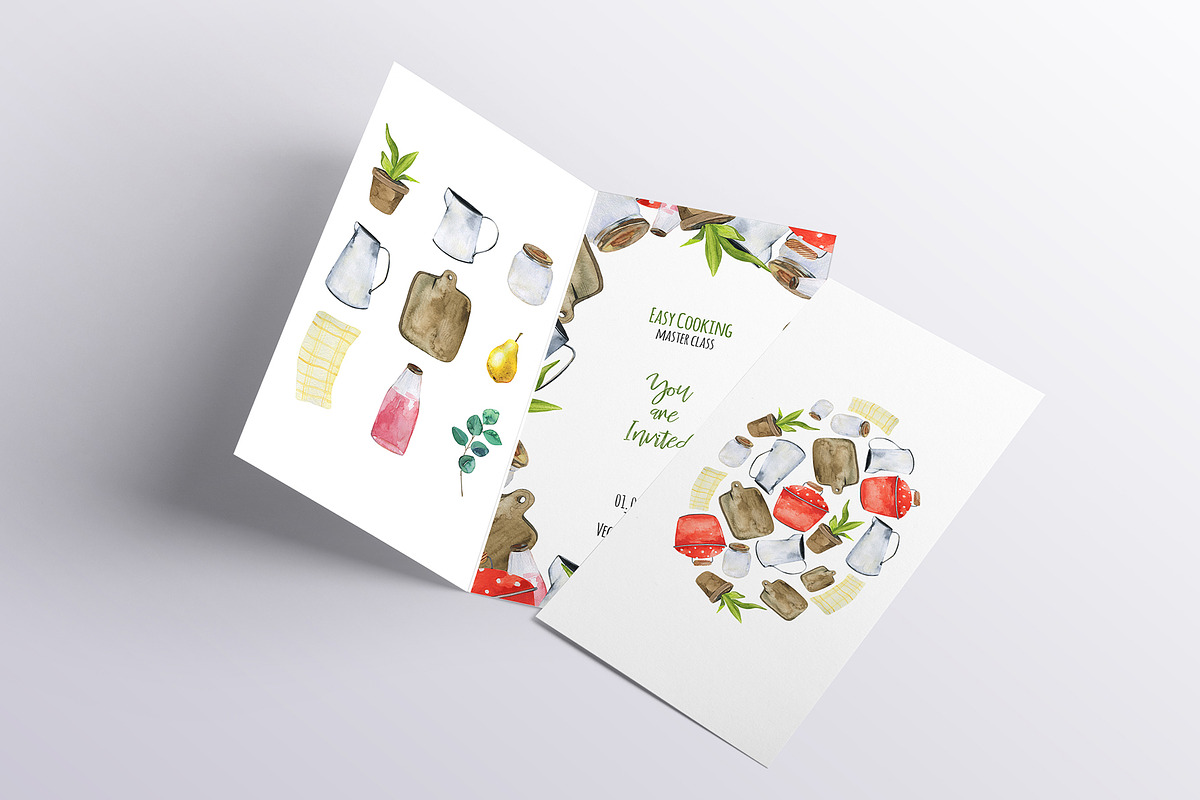 My Kitchen. Watercolor set, a Decorative Illustration by Maria's little shop (Photo 5 of 7)