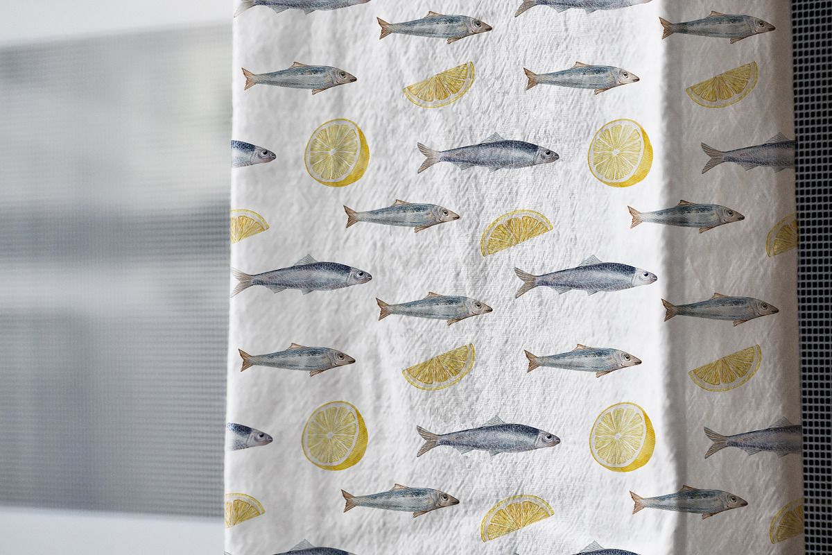 Sardine Watercolor Aesthetic, a Food Illustration by Catch the Dream Art (Photo 8 of 10)