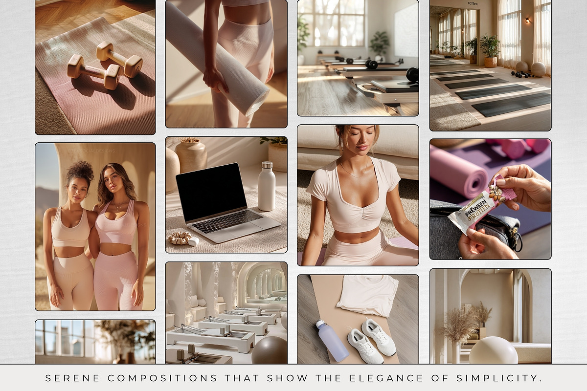Pilates & Yoga Stock Photo Bundle, a Photo by ZenSocialDesigns (Photo 4 of 9)