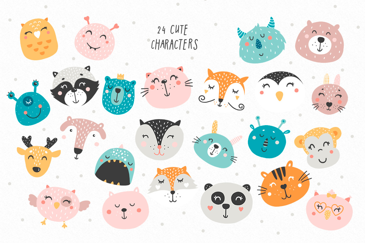 Animal smiles- Baby characters, an Animal Illustration by tatiletters (Photo 2 of 7)