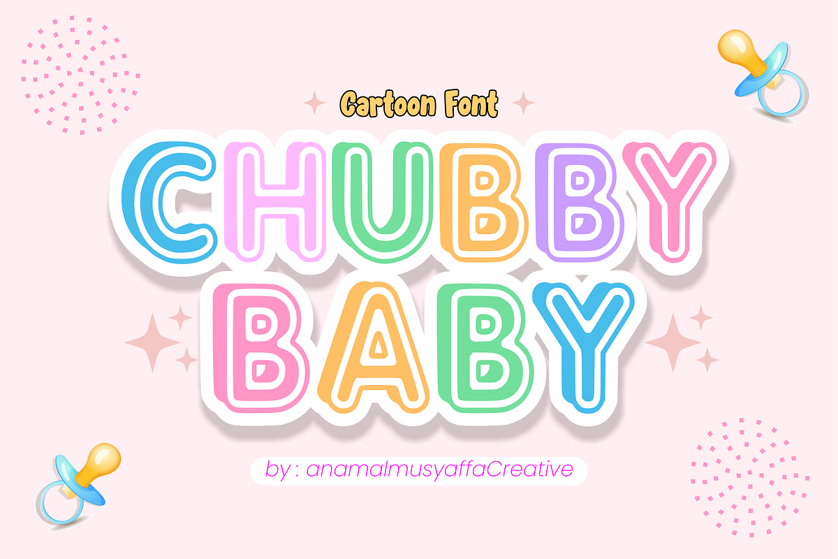 Chubby Baby - Display Font Types, a Font by KiddoGlyphs Studio (Photo 1 of 5)