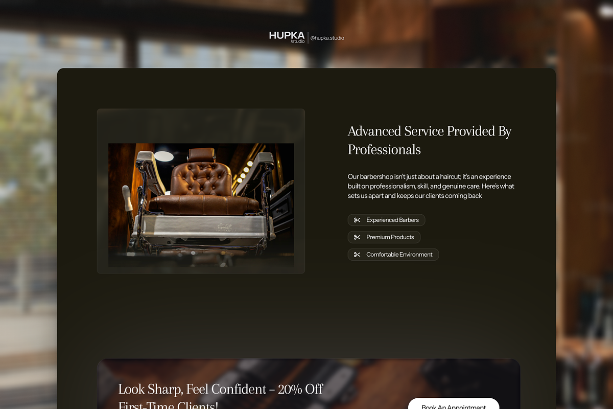 KingBarber - Premium Barber Shop Framer Template preview 2