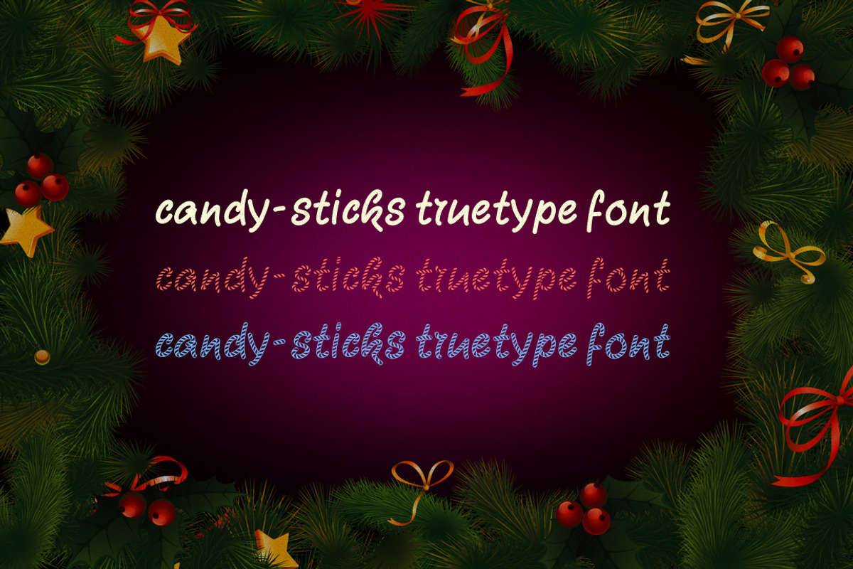 Candy-Sticks TrueType Font, a Script Font by alphadesign (Photo 2 of 2)