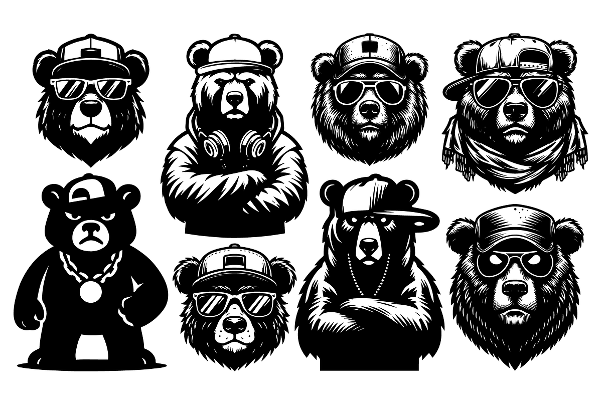 Bears Mascot Bundle, an Illustration by Deezguizer