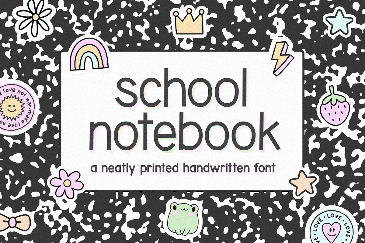 School Notebook | Handwritten Font, a Handwritten Font by KA Designs (Photo 1 of 10)