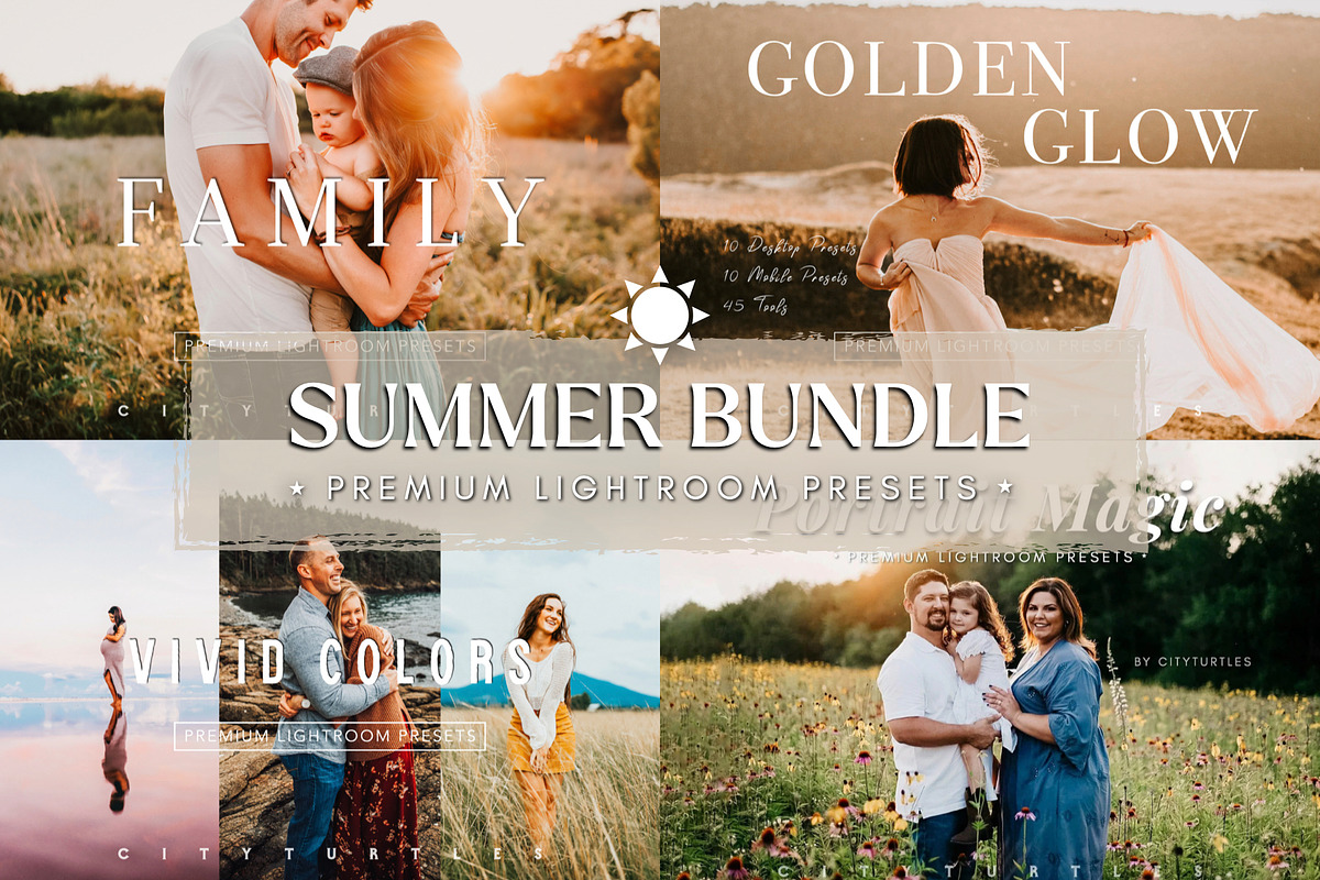 SUMMER BUNDLE Lightroom Presets, an Action Add-On by CityTurtles (Photo 1 of 9)