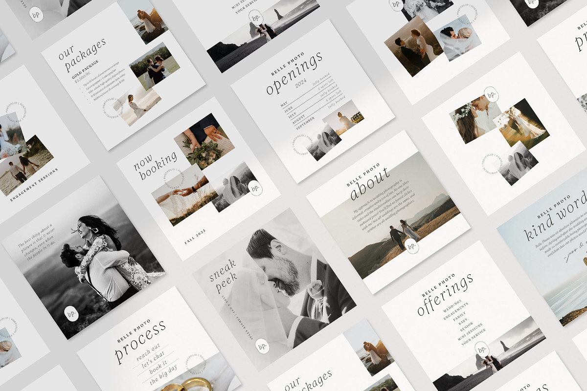Photographer Instagram Bundle Canva, a Social Media Template by frommakertomaker (Photo 2 of 10)